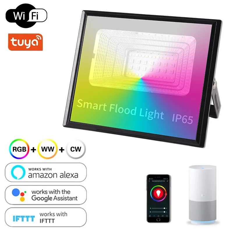 

TUYA RGB Christmas Lights Outdoor Led Projector IP65 Waterproof Foco Led AC85-265V 30W Outdoor Lighting For Garden Courtyard