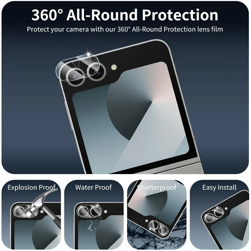 Premium 3D Curved Camera Lens Protector for Samsung Galaxy Z Flip Series