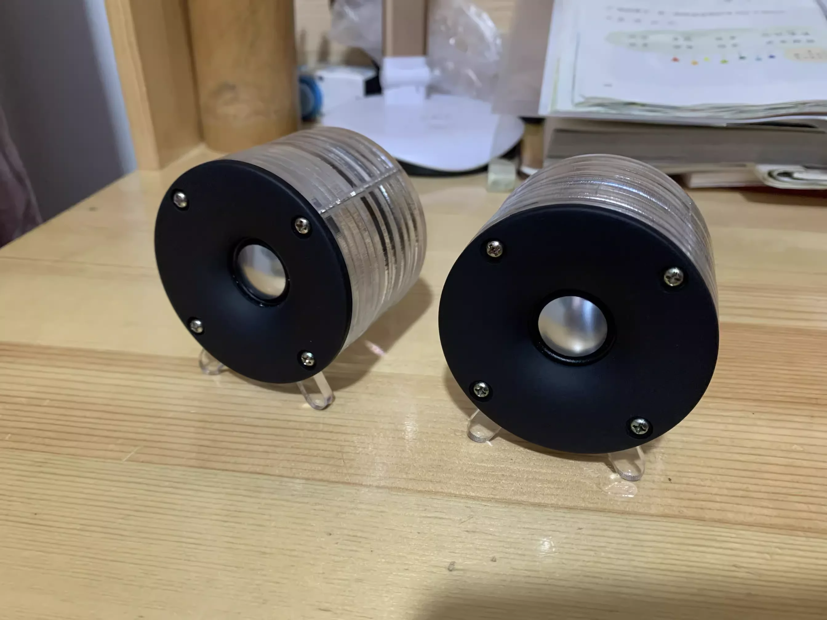 A-1044 3 Inch Tweeter Transparent Speaker Aluminum Tweeter Ultra High Speaker Silk Membrane 1Pair