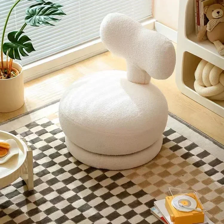 

Creative Cute Small Stool Plush Ultra-light Soft Portable Hallway Modern Entrance Sofa Living Room Simple Footstool Furniture