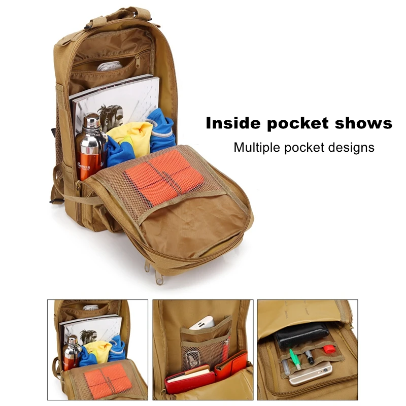 30L 900D Nylon Waterproof Backpack Outdoor Military Rucksacks Tactical Sports Camping Hiking Trekking Fishing Hunting Bag - Image 5