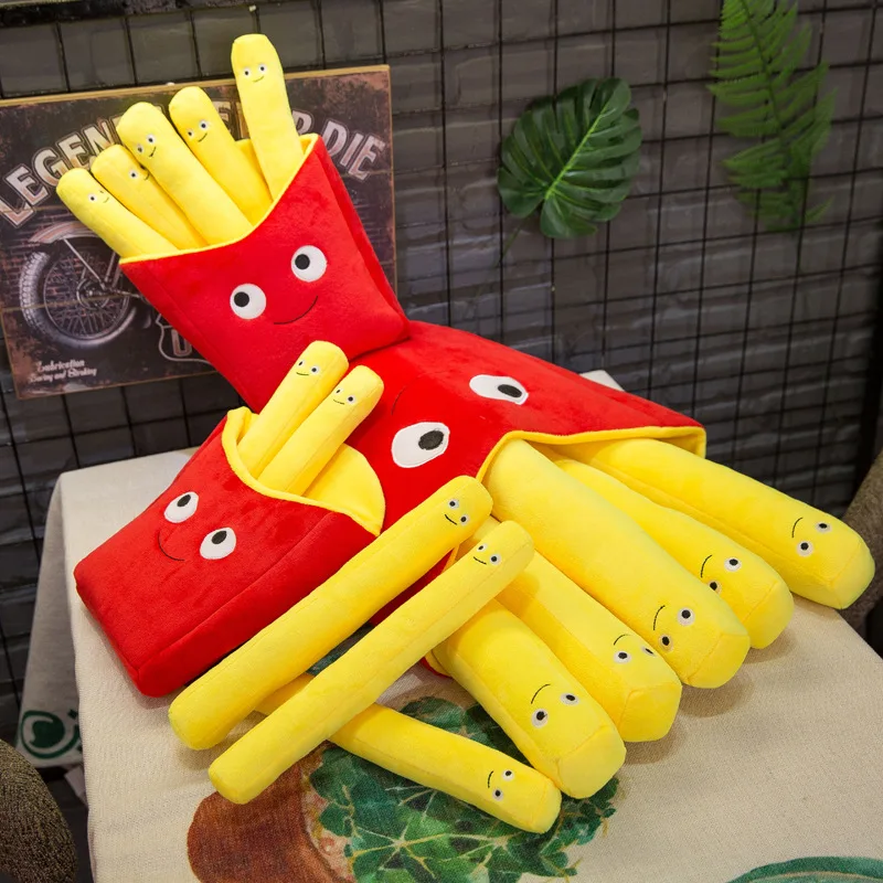 Cartoon French Fries Stuffed Plush Chips Cute Food Hug Pillow Kids Interactive Educational Toy Kawaii Plush plush toys