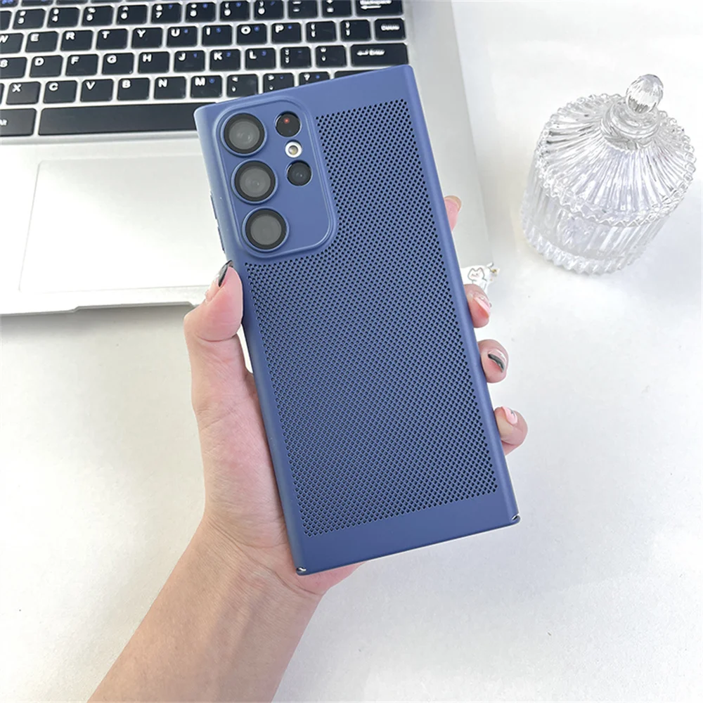 Slim Breathable Heat Dissipation Mesh Phone Case with Lens Protection and Bumper Cover