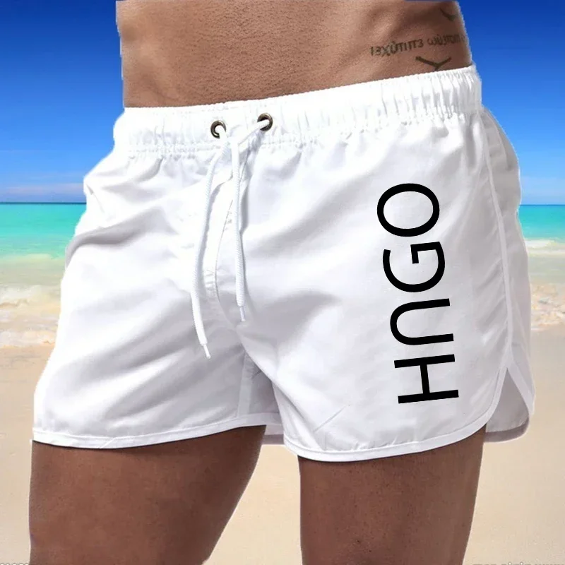 2024 Trend New Men Lightweight Swim Shorts Quick Dry Low Waist Beach Shorts Sexy Men's Swimsuit Trunk Summer Surf Shorts