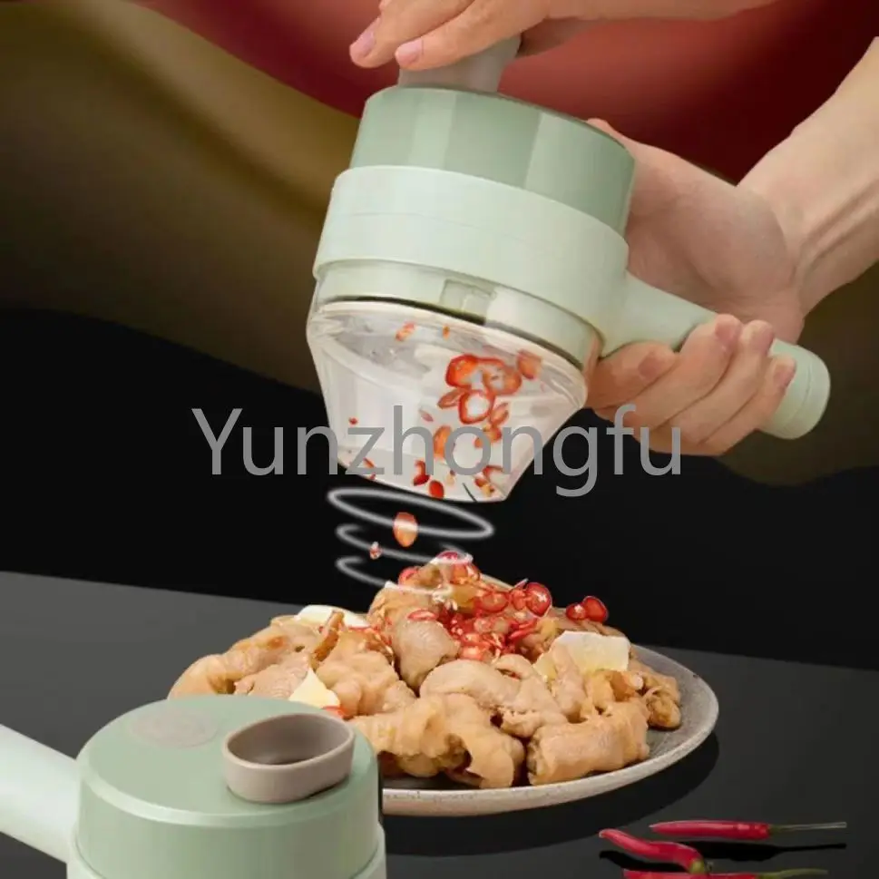 

2023 Hot Fruit Cutter Wireless Electric Adjustable Blade Processor Chopper Safe Multifunction All-in-1 Thin Vegetable Slicer
