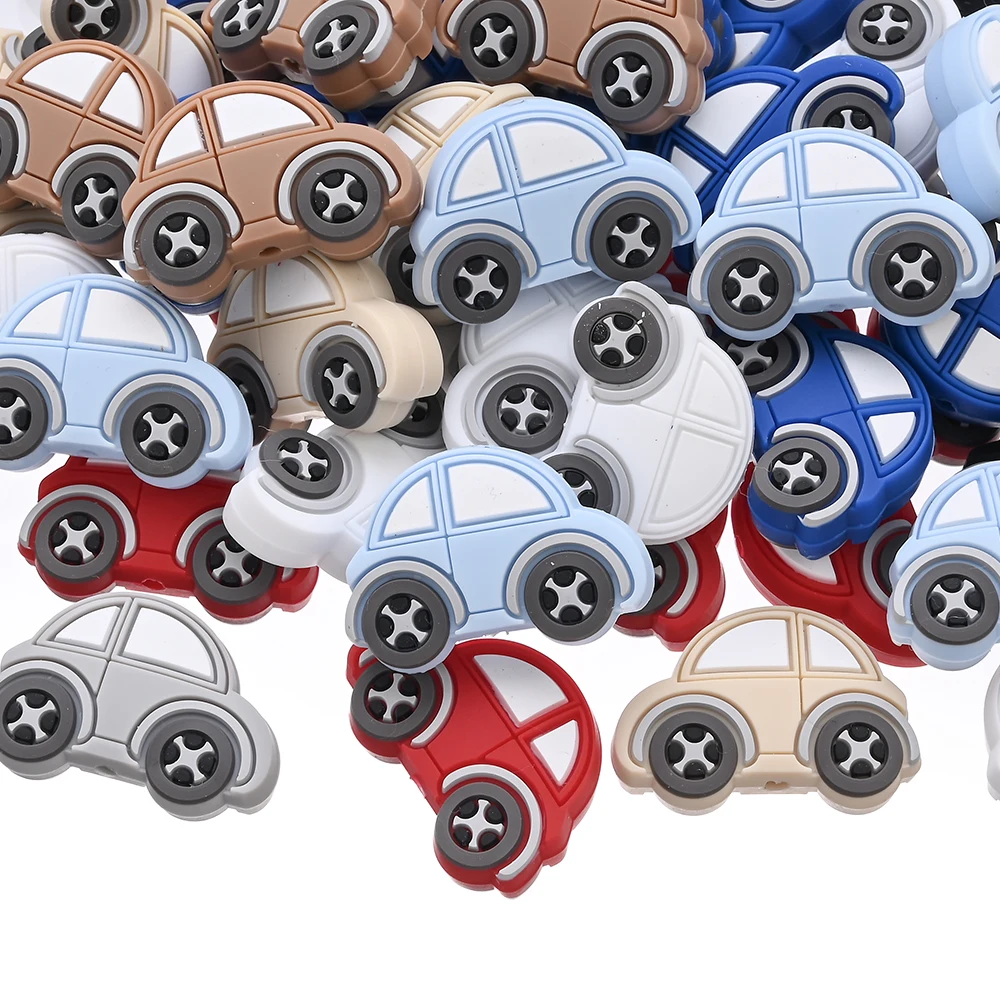 8Pcs DIY Silikon Perle Bunte Auto Fokus Perle Baby Pflege Beißring Perlen Für Baby Schnuller Kette Armband Halskette, der Perlen – Detail 1