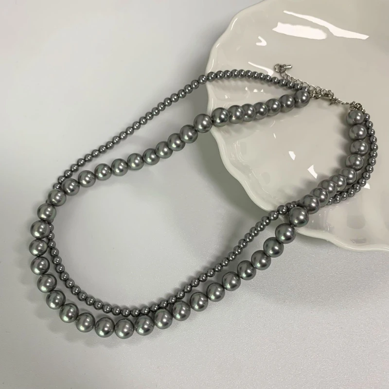 

Multi Layer Baroque Pearl Beaads Clavicle Chain for Women Light Luxury Aesthetic Vintage French Style Charms Gentle Choker 2023