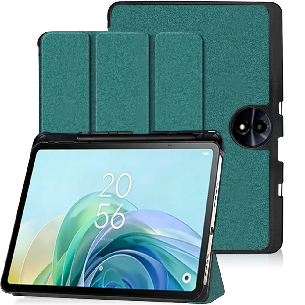 TCL NXTPAPER 11 Plus Tablet Case with Pencil Holder - Anti-Drop Triple Folding Stand Cover