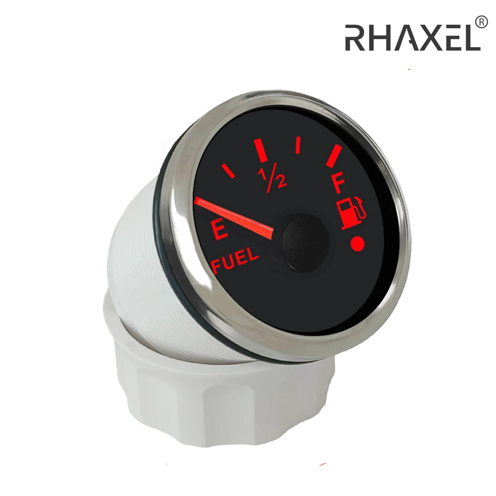 Датчик уровня топлива RHAXEL 52 мм (2 дюйма), 150-33 Ом для гоночного парусника с красной подсветкой, 12 В, 24 В, датчик уровня сигнализации 225 мм, 300 мм, мм