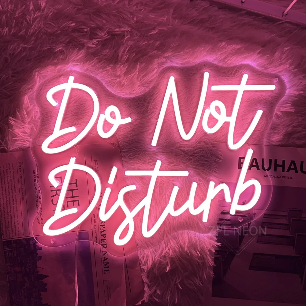"Do Not Disturb" Neon Sign Wall Decor - USB Powered LED Light For Bedroom, Office, Game Room, 10.63" X 13.78"