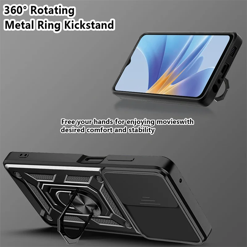 Shockproof Armor Magnetic Car Holder Ring Case - Enhanced Protection Back Cover