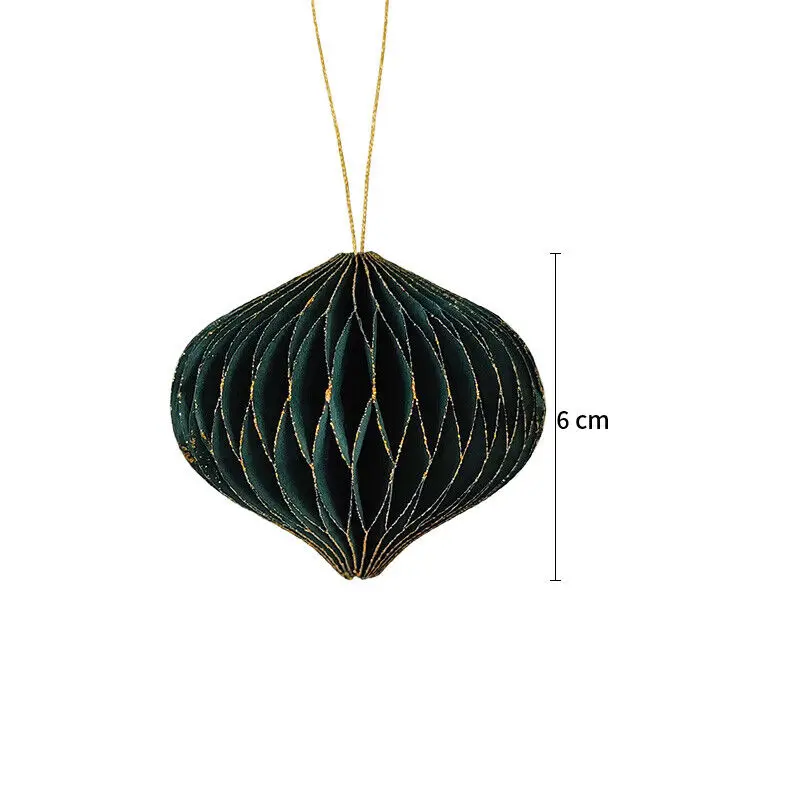 Christmas Decorations New Year Christmas Tree Paper Honeycomb Hanging Decoration Lantern Pendant Home Party Birthday Easy Assemble