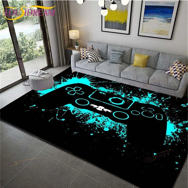 Alfombra de Gamer para dormitorio de niños, alfombrilla 3d de dibujos  animados, sala de estar, salón de juegos, cocina y baño - AliExpress