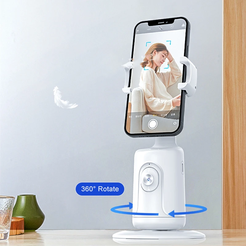 360 Rotation Gimbal Stabilizer AI Following Face Tracking Desktop Gimbal PTZ For Smartphone Live handheld gimbal stabilizer handheld gimbal gimbal stabilizer