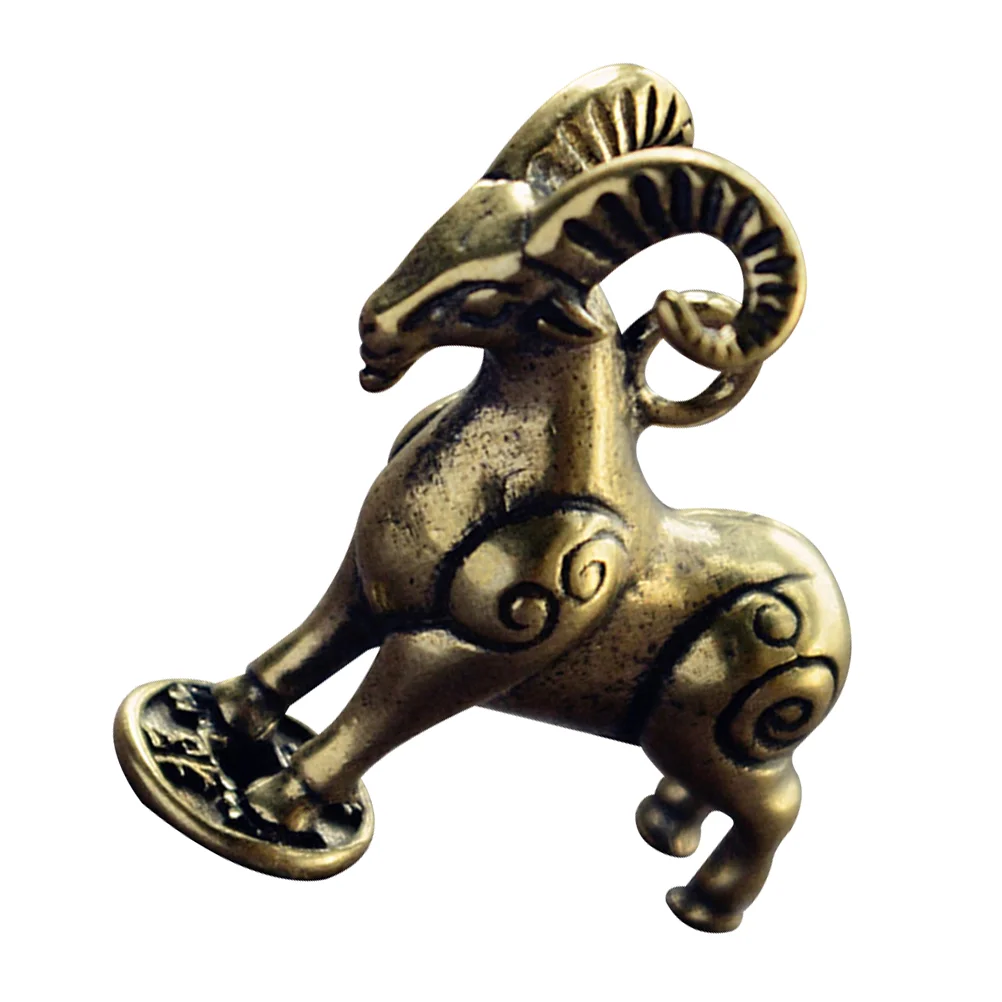 

Ornaments Goat Craft Desktop Copper Vintage Decor Brass Creative Decoration Animal