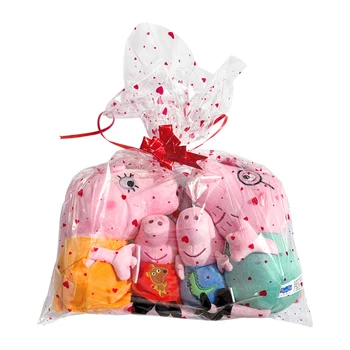 Peppa Pig George Mom Dad Set Gift Bag Packaging Cartoon Peppa Pig Plush Toy Animal Pig Party Doll Cute Boys Girls Birthday Gifts