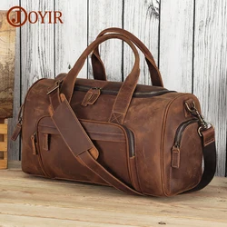 JOYIR Travel Duffel Bag Crazy Horse Leather Weekender Bag Vintage Carry on Overnight Bag Sports Duffel Shoulder Bag for Men