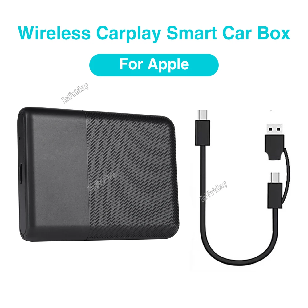 

Wireless CarPlay Car AI Box Bluetooth-compatible Mirrorlink Handsfree Call OTA Support for OEM Wired CarPlay for IOS Only