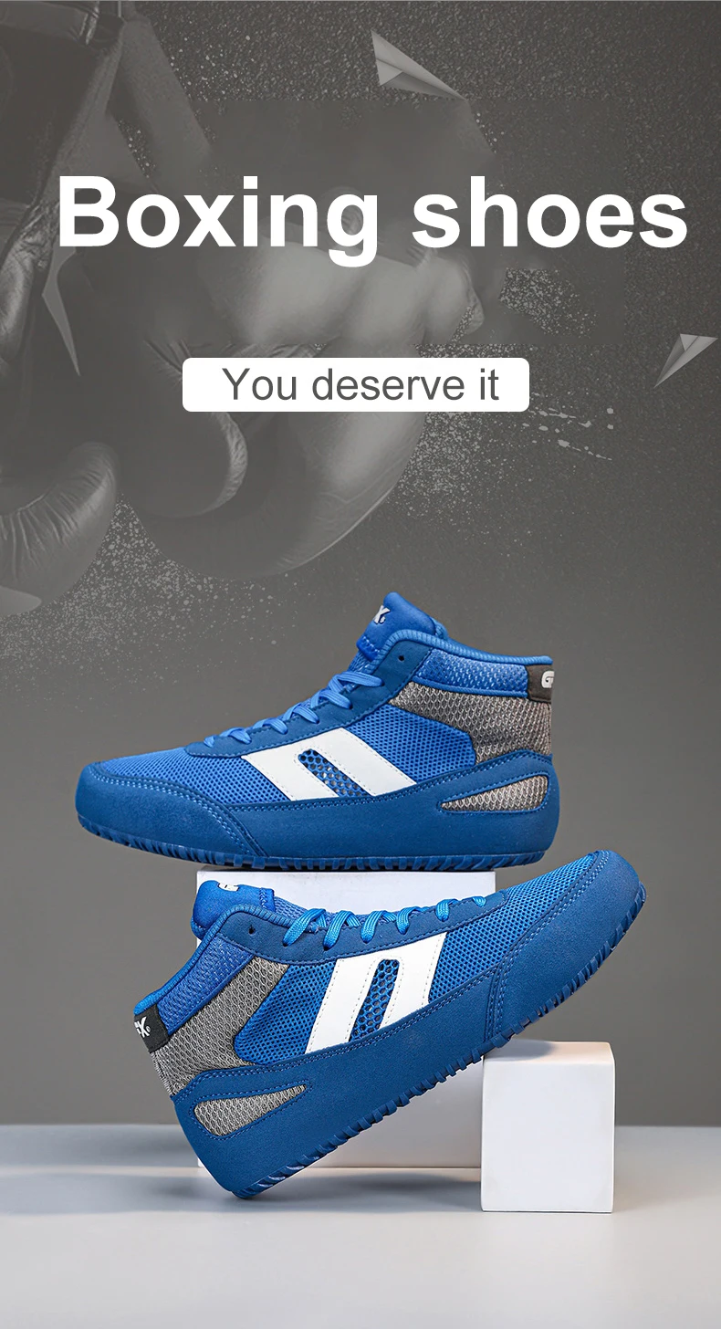 Description Picture 4 of itemNew Wrestling Shoe Fighting Boxing Wrestling Rubber Outsole Breathable Wear-resistant Shoes for Child Women Men Size 29-44
