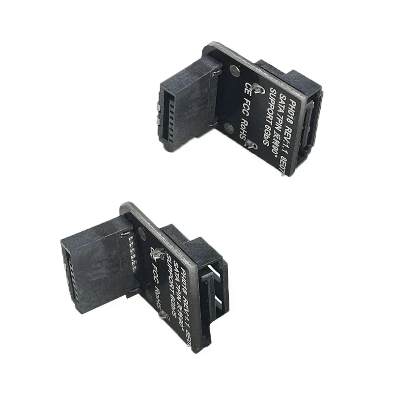 

7-pin Sata Cable Interface Steering Connector 90 Degrees 7PIN Serial Port Chassis for Desktop Motherboard Direction B