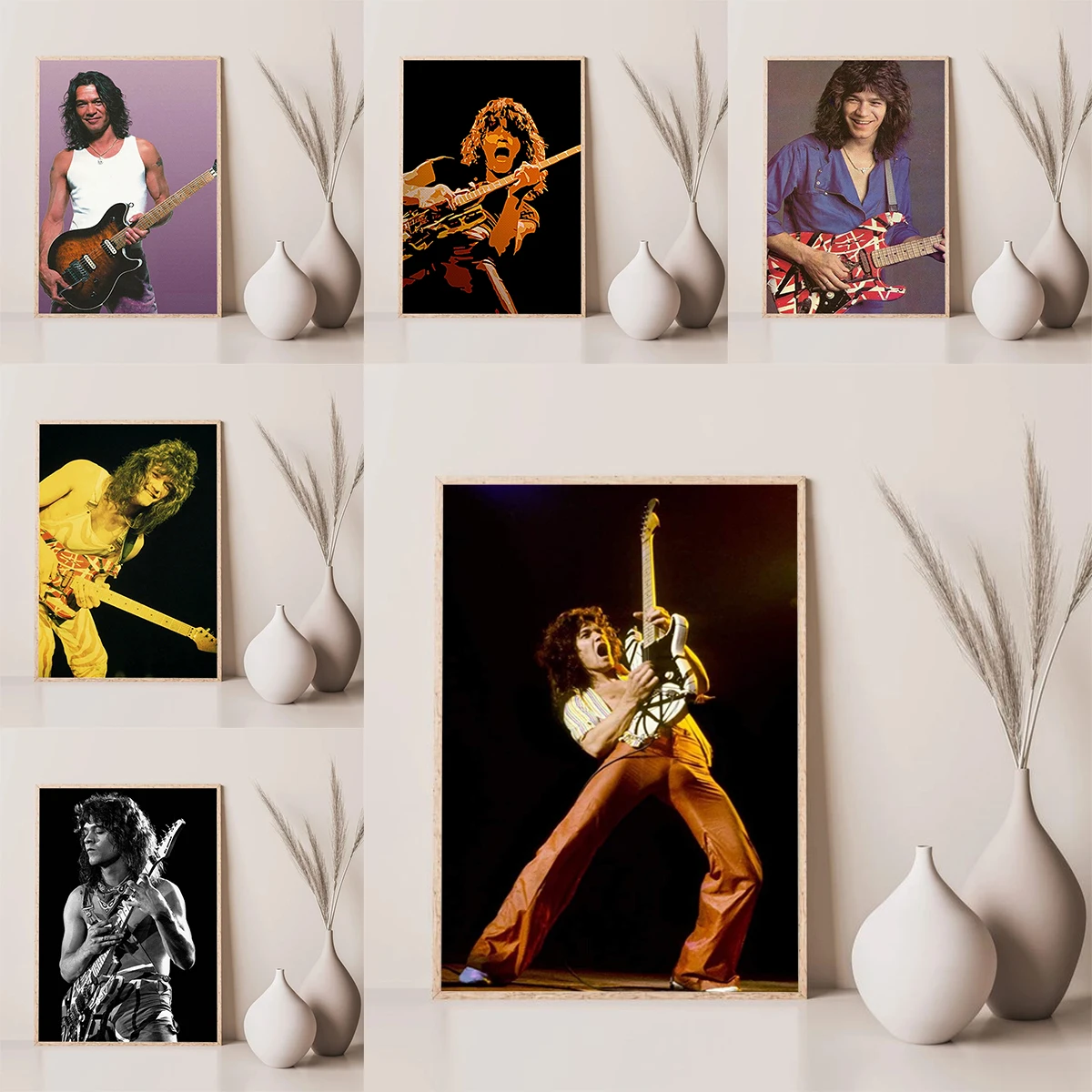 

Eddie Van Halen Guitarist Poster Aesthetic Room Decoration Print Posters for Wall Decor Painting on Canvas Home Decorations Art