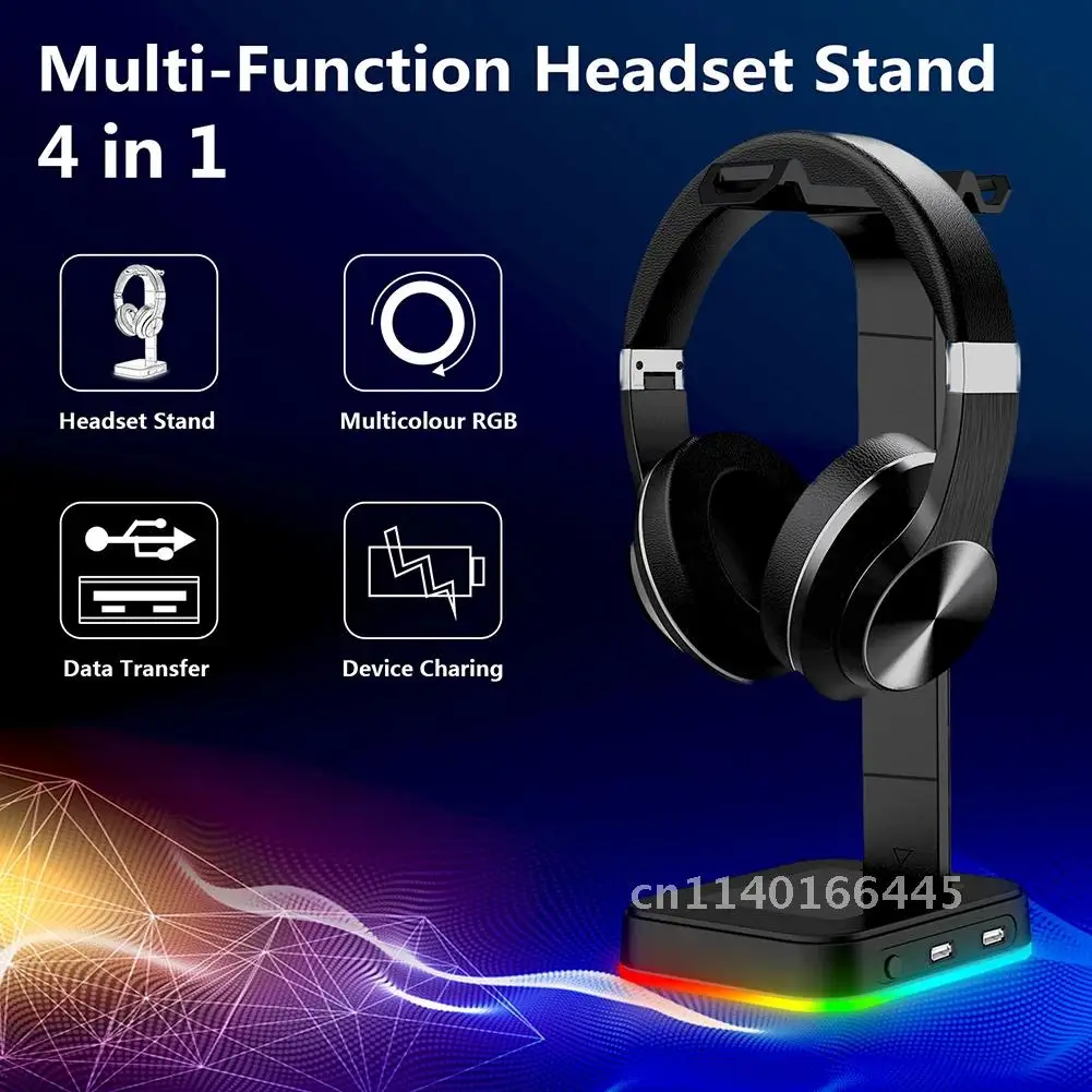 

Держатель для наушников RGB с 2 USB-портами для зарядки