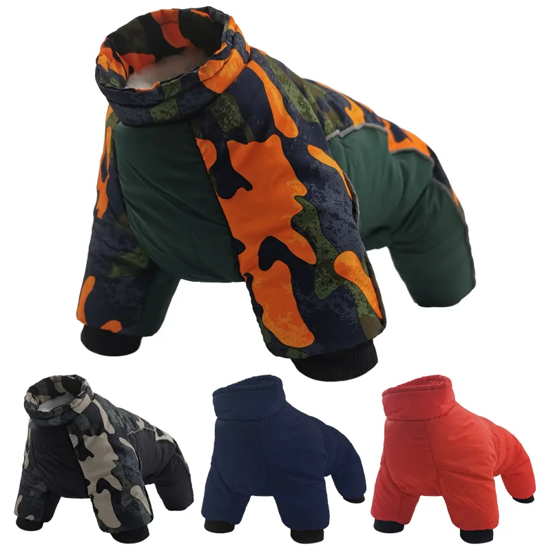 

New Pet Cotton Clothes Autumn and Winter Warm Big Dog Clothes Dog Reflective Clothes Pet Clothing Wholesale