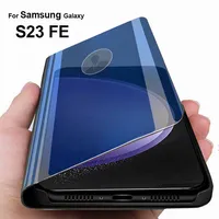 Smart Mirror Magnetic Flip Leather Cover for Samsung Galaxy S23 FE S 23 23FE S23FE 5G Case Book Stand Shell Coques 6.4 inches ﻿ 1