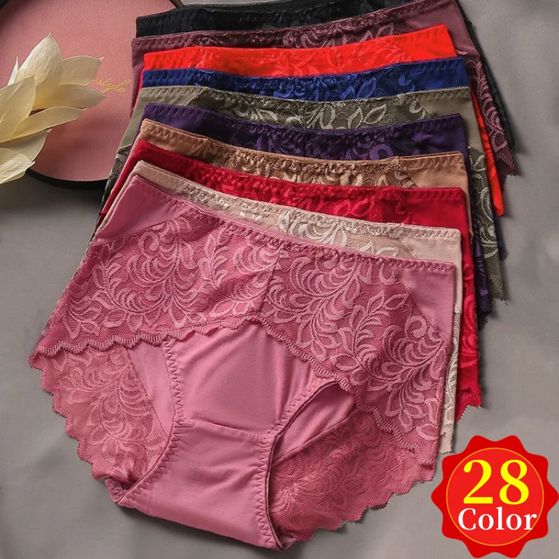 

New Lace Sexy Panties for Women Underpants Floral Black Pink Briefs Female Seamless Panty Lady Underwear Intimates Lingerie