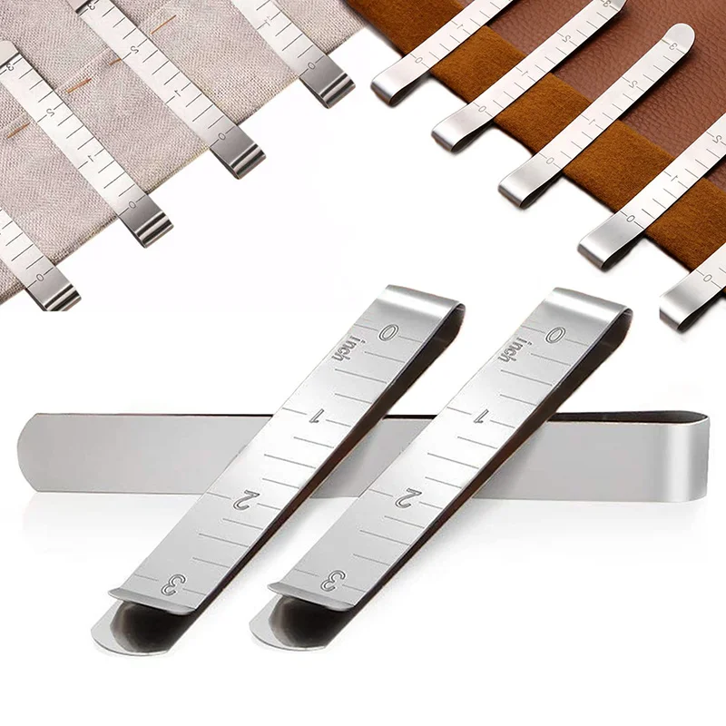 40 Pcs Stainless Steel Hemming Clips - Sewing Measurement Ruler Clips For Quilting And Fabric