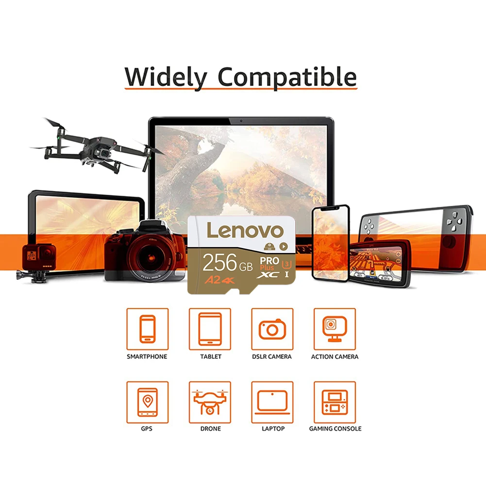 Original Lenovo Micro SD Card 2TB 1TB 512GB High Speed Memory Card 256GB 128GB Class TF for Switch Drone Equipment Audio PC,memory card