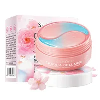 60pcs SADOER Sakura Collagen Eye Mask Anti Dark Circles Eyes Bags Removal Moisturizing Firming Eye Patches Skin Care for Eyes 1