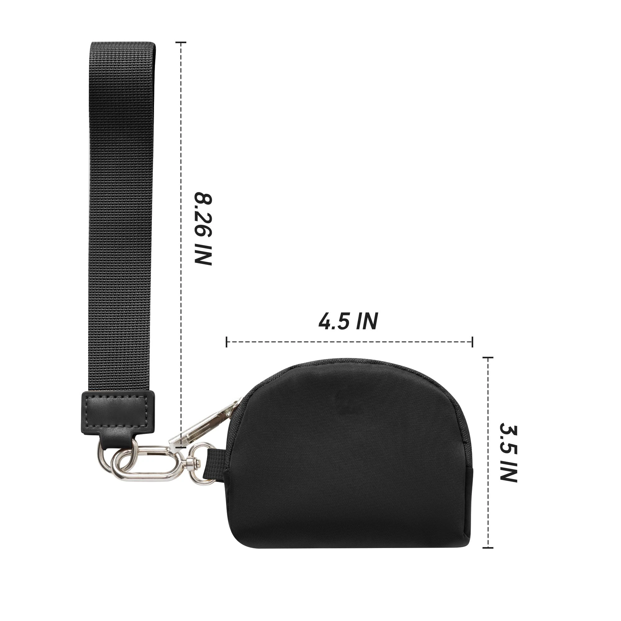Mini Zip Around Wristlet Wallet for Women Dual Pouch Wristlet Portable for Mini Women Coin Pock