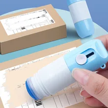 Líquido de corrección de papel térmico con cuchillo para Unboxing, papel térmico duradero, protección de identidad, borrador de papel térmico fluido