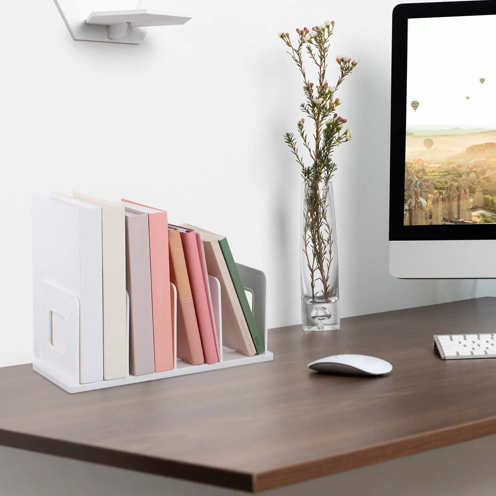 대용량 수직 파일 홀더 데스크탑 정리함 문서 랙 바인더 정리함 사무실 파일 랙..