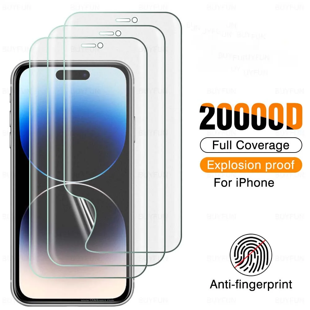 Newfun For iPhone 14 13 12 11 X XS Pro MAX XR 7 8 Plus Hydrogel Film