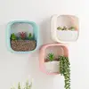 Wall Hanging Succulent Planter Square Flower Pot Indoor Air Plant Vertical Container Wall Mounted Hanging Vase Home Wall Decor 1