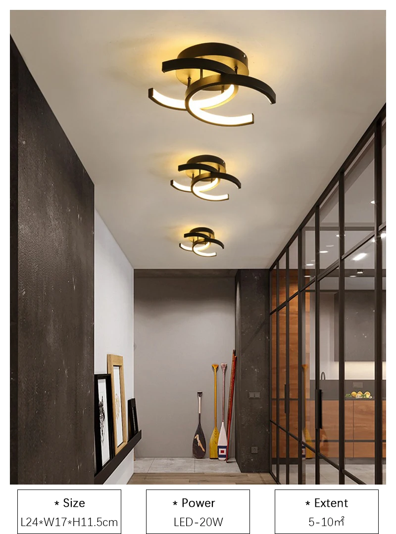 Lampe plafond LED design contemporain