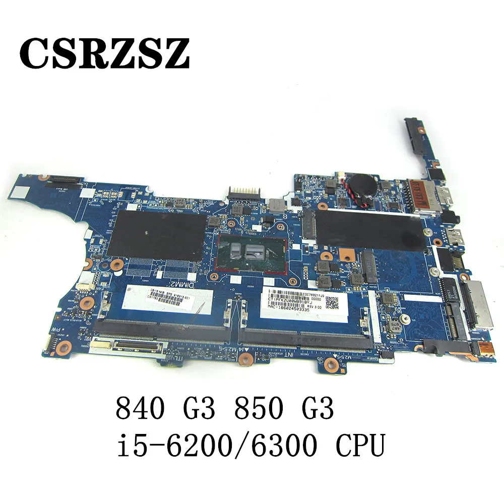

CSRZSZ 918313-001 918313-601 6050A2892401 для ноутбука HP Elitebook 840 G3 850 G3 материнская плата с фотографией/i5-6300u процессор протестирован