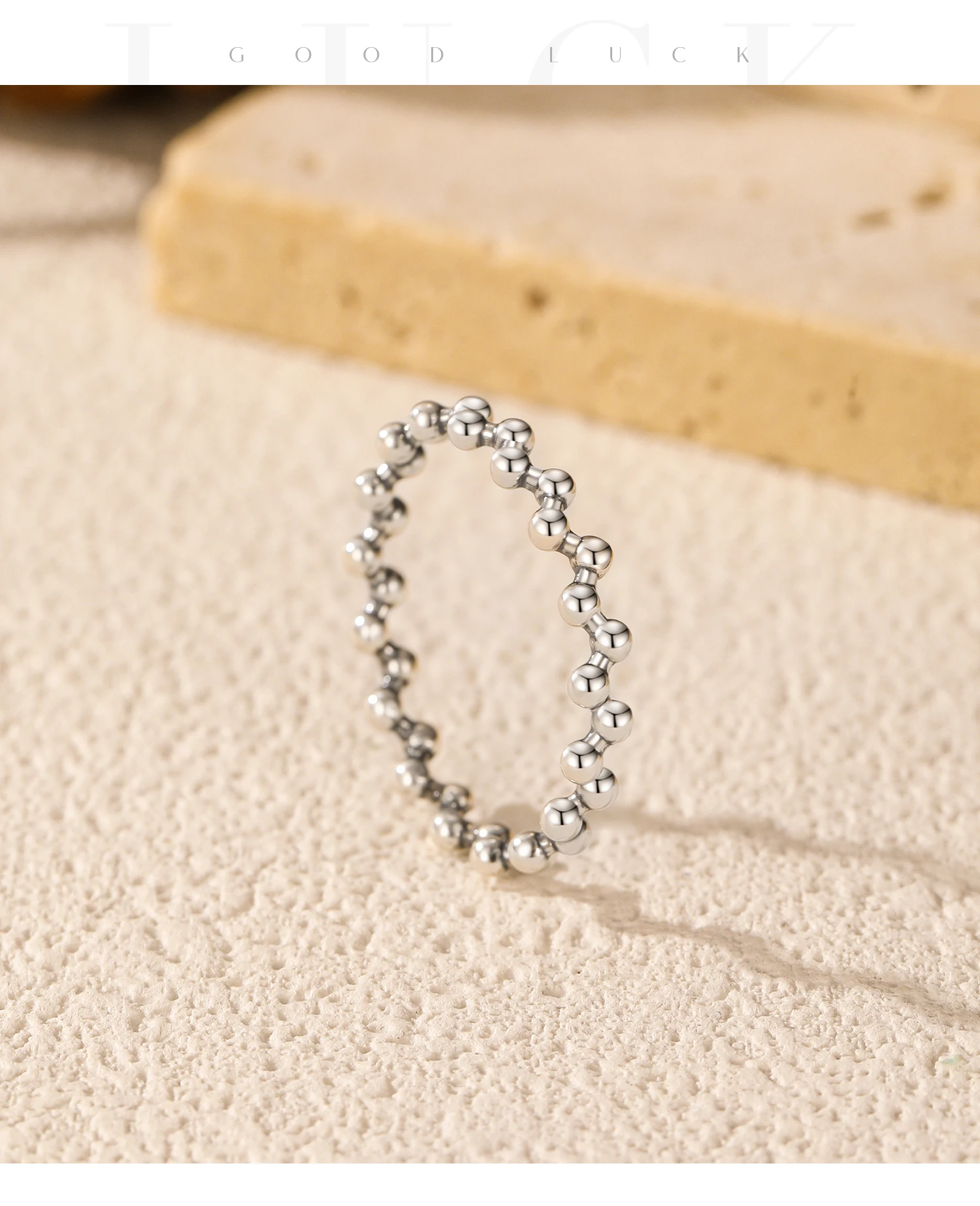 MODIAN 925 Sterling Silber Vintage Unregelmäßige Perlen Ringe Täglich Stapelbar Tragen Finger Ringe Für Frauen Edlen Schmuck Geschenke – Detail 7