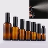 30X 5-100ML Lotion/Spray Bottle Beauty Amber Empty Glass Bottle Essential Oil Mist Spray Container Case Refillable Travel Bottle 6