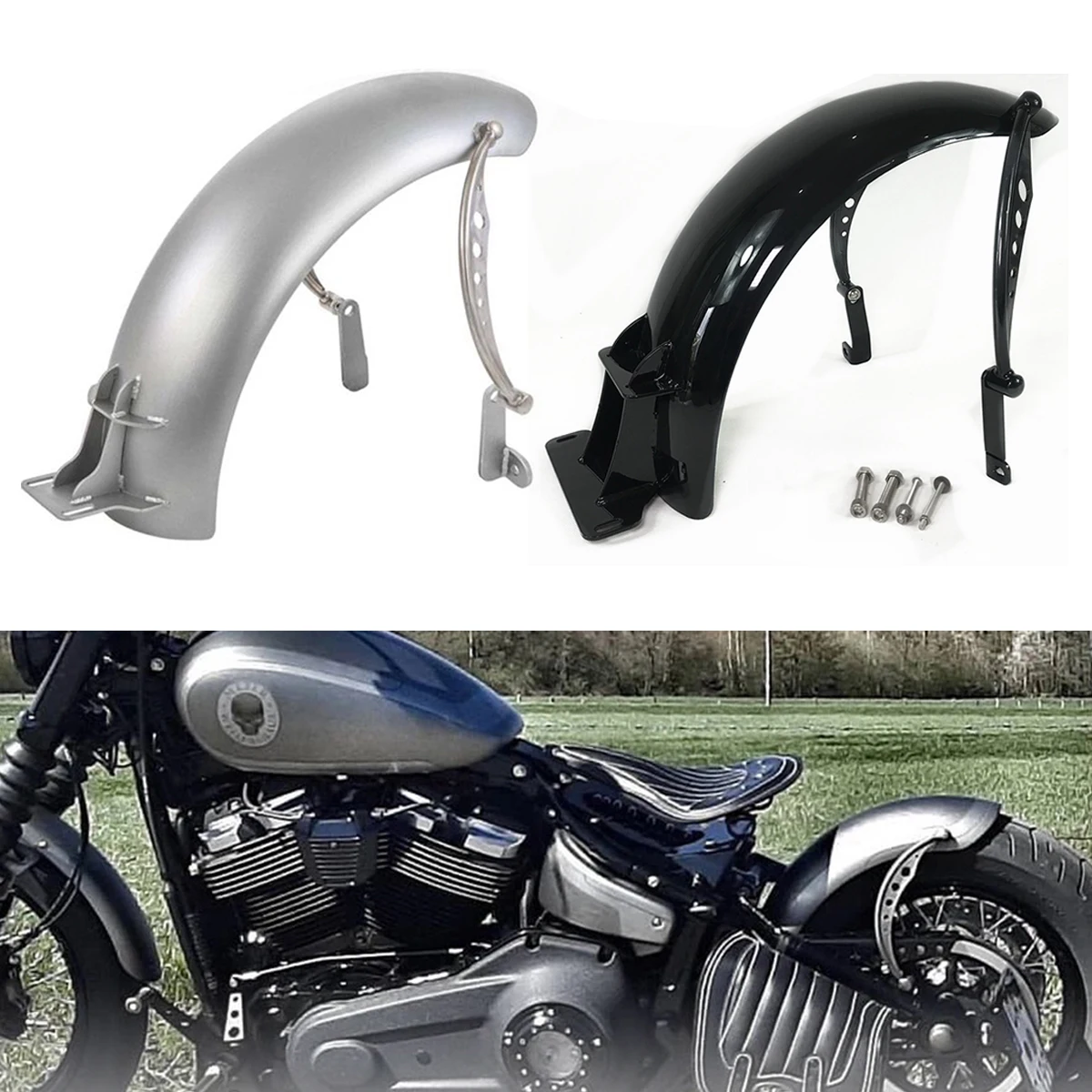 Per Harley Softtail Street Bob Low Rider 2018-2021 Parafango Moto Modificato Bobber Dopo Parafango