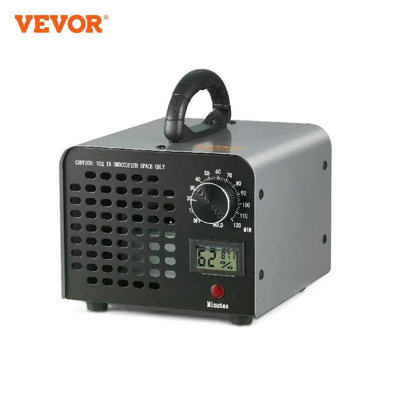 Vevor Generatore Di Ozono Purificatore D'Aria 36000 Mg/H Generatore Ozono Per Sanificare Aria Commerciale Industriale 115W Grande Capacità 0-120 Min. 