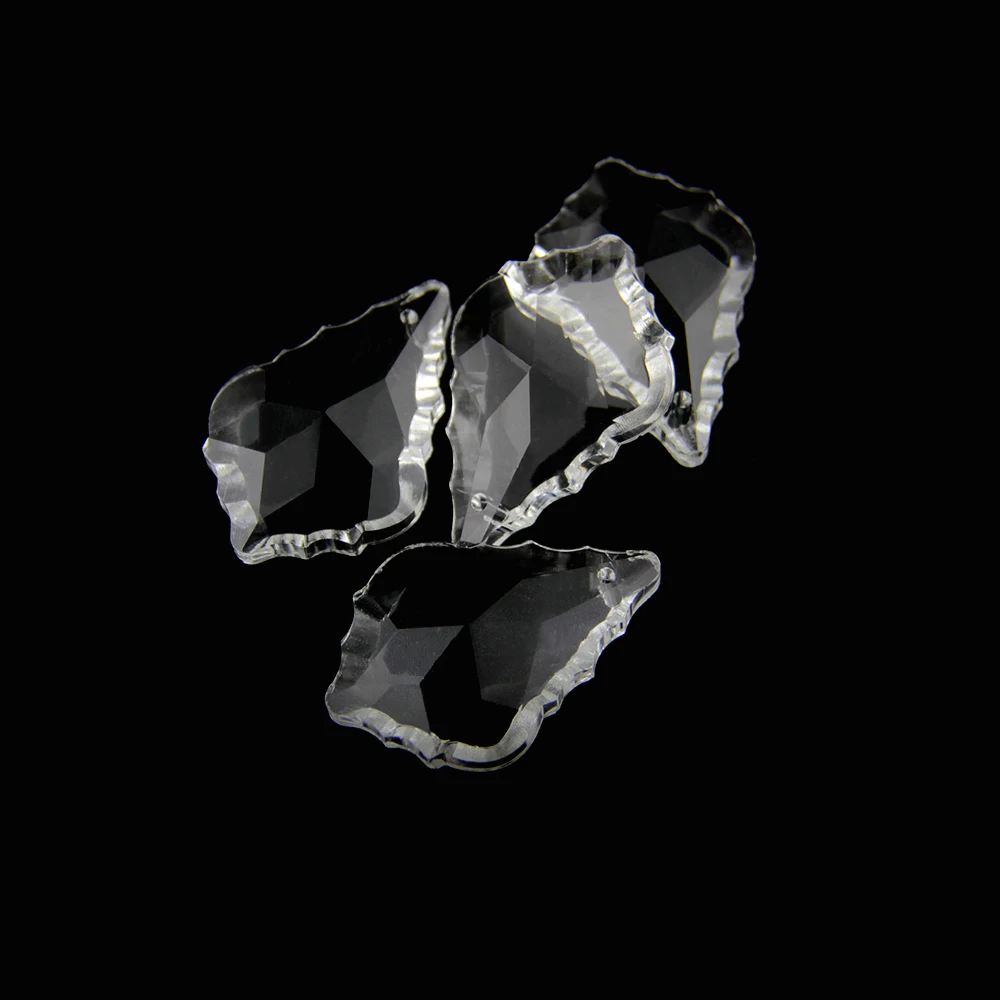 50mm K9 Crystal Clear Maple Leaf Chandelier Pendants Glass Suncatcher Prism Hanging Trimming 1pc for Home Wedding Decoration
