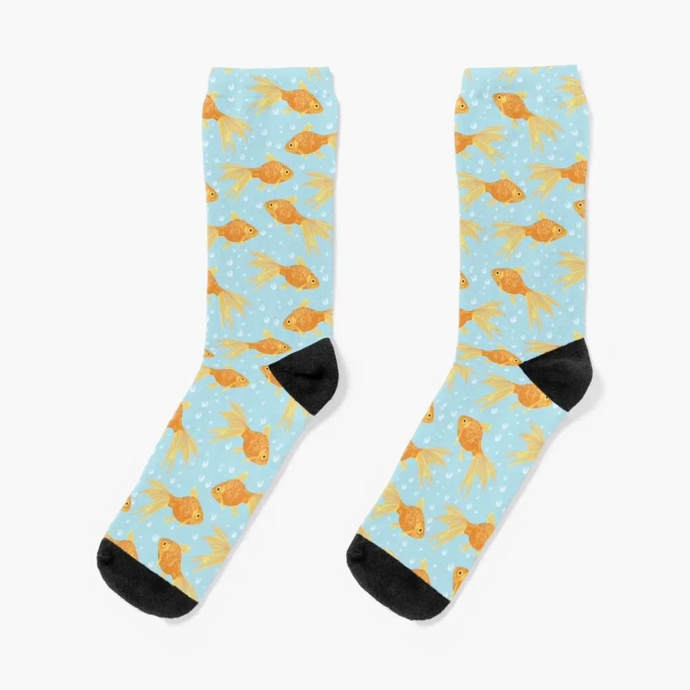 

Goldfish and Bubbles Socks ankle funny sock cute Toe sports Boy Socks Women's