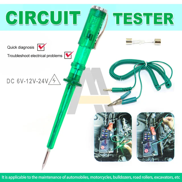 Testeur De Tension De Circuit Pour Voiture, Camion, Affichage Numérique,  Stylo À Longue Sonde, Ampoule, Outils De Diagnostic Automobile, Réparation  Automobile 3-36v - Disjoncteur Finders - AliExpress