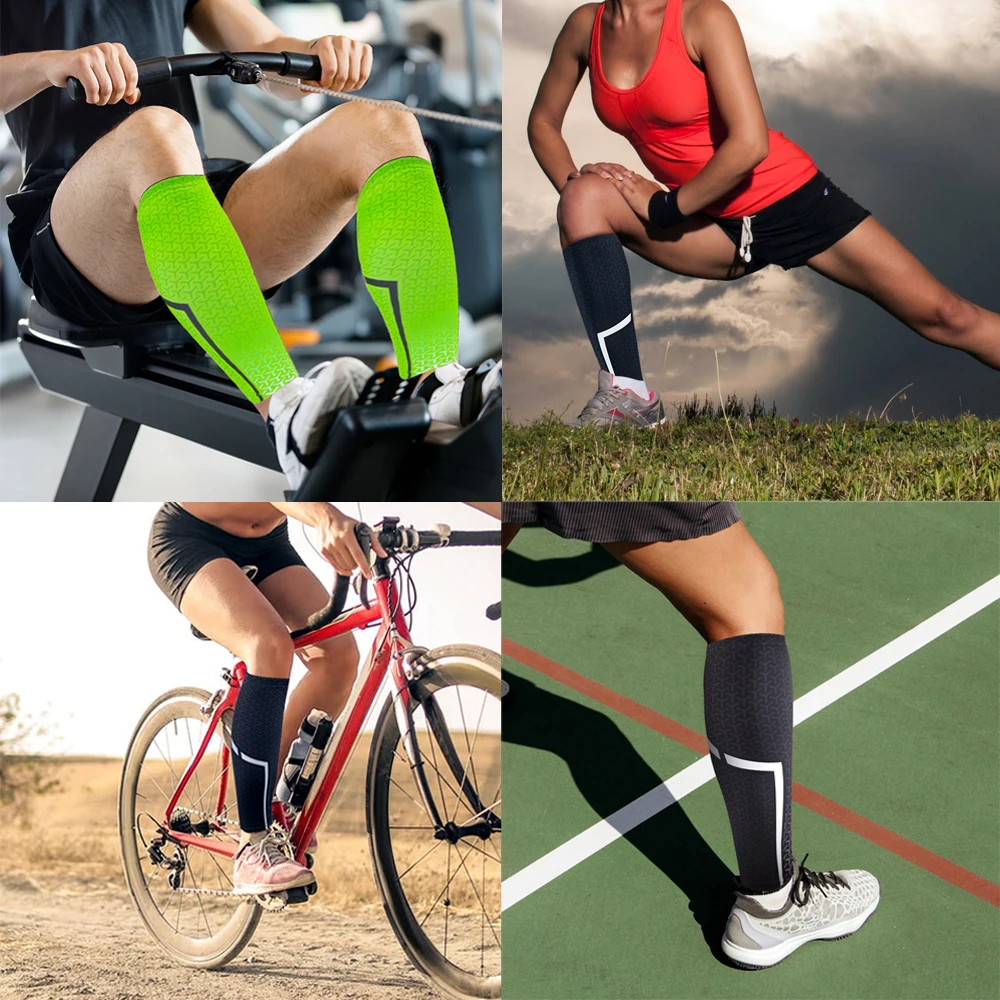 MTATMT Sport Compression Calf Sleeves Leg Sock Running Hiking Cycling Leg  Warmers Runners Shin Splint Varicose Vein Pain Relief