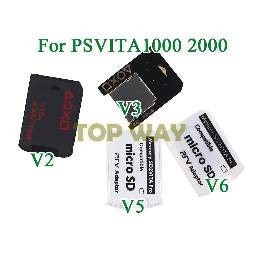 20 Pz Versione Sd2Vita Per Ps Vita 1000 Memory Tf Card Per Psvita Psv 1000/2000 Adattatore Per Scheda Di Gioco V2.0 V3.0 V5.0 V6 Sd Micro
