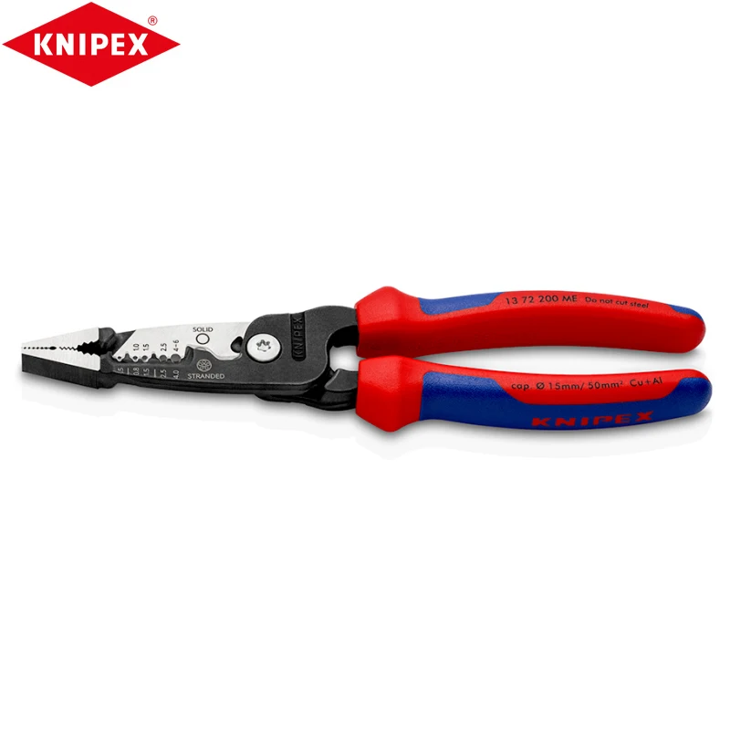 Knipex 13 72 200 Me Pinze Per Elettricisti Multifunzionali Taglio Facile Di Cavi In Rame E Alluminio Facile Da Usare E Avvio