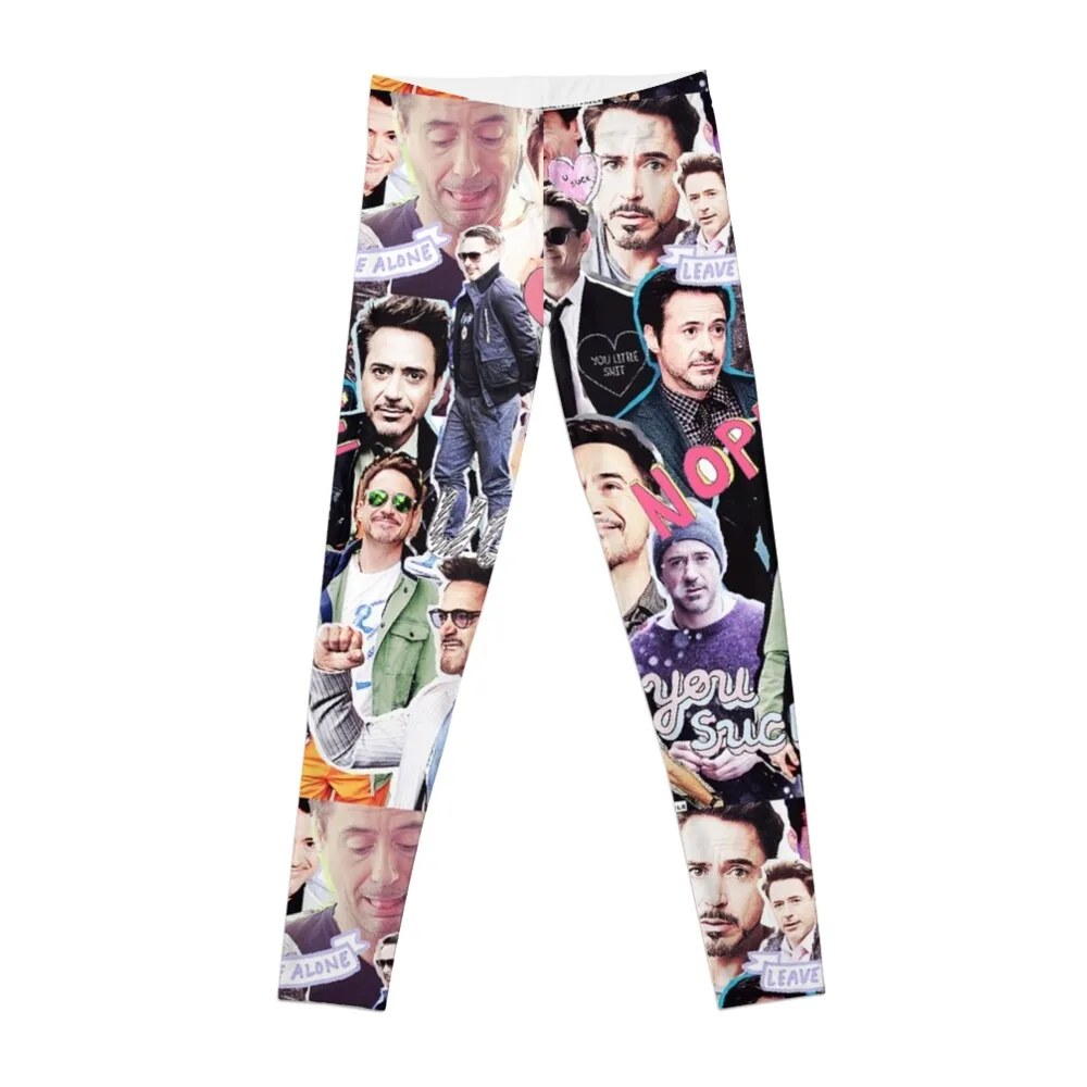 

Robert Downey Jr. fangirl edit tumblr collage Leggings for physical exercise clothing for gym womans Womens Leggings